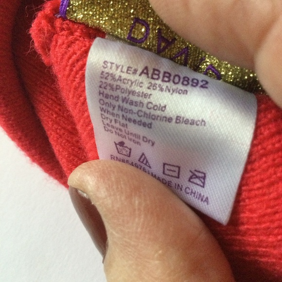DAVID & YOUNG PAIR OF NICE AND NAUGHTY BEANIES BLACK RED CRYSTAL EMBELLISHED OS main image 7